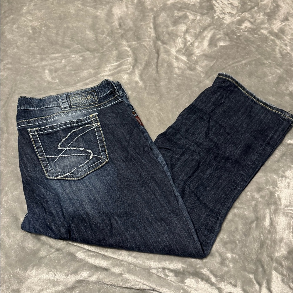 Silver Jeans Blue Santorini Capri Denim